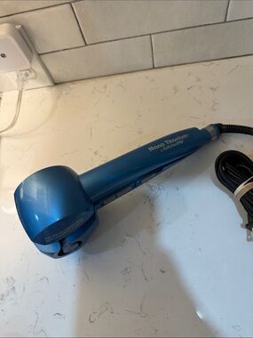 BaByliss Nano Titanium Automatic Curling Iron in Metallic Blue